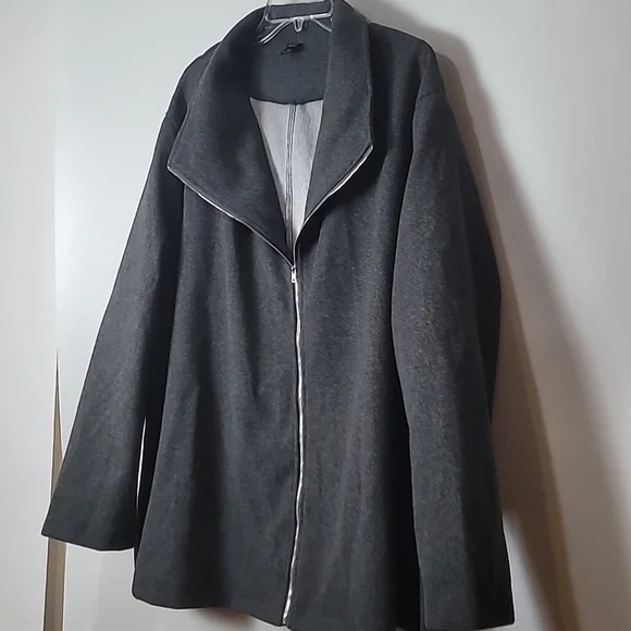 Emery🌹Rose Gray Full Zip-up Jacket 4XL - Picture 4 of 10